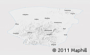 Silver Style Panoramic Map of Raohe, single color outside