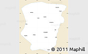 Classic Style Simple Map of Raohe, single color outside