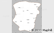 Gray Simple Map of Raohe, cropped outside
