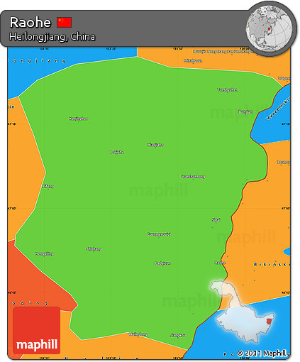 Political Simple Map of Raohe