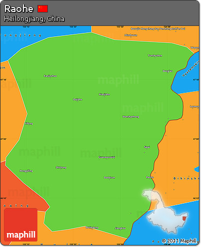Political Simple Map of Raohe