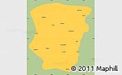 Savanna Style Simple Map of Raohe, single color outside