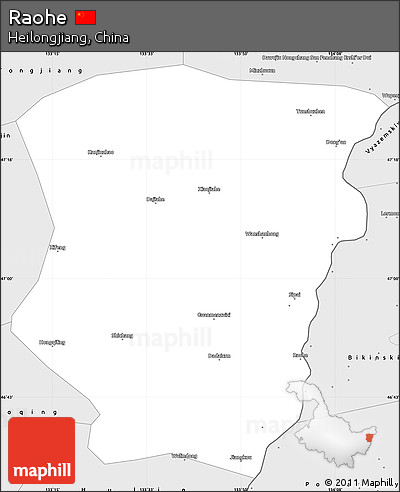 Silver Style Simple Map of Raohe