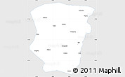 Silver Style Simple Map of Raohe, single color outside