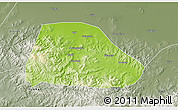 Physical 3D Map of Shuangyashan Shi, semi-desaturated
