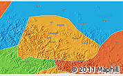 Political 3D Map of Shuangyashan Shi