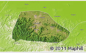 Satellite 3D Map of Shuangyashan Shi, physical outside