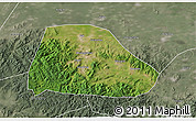 Satellite 3D Map of Shuangyashan Shi, semi-desaturated