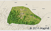 Satellite 3D Map of Shuangyashan Shi, shaded relief outside