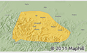 Savanna Style 3D Map of Shuangyashan Shi