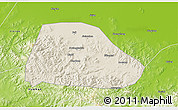 Shaded Relief 3D Map of Shuangyashan Shi, physical outside
