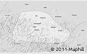Silver Style 3D Map of Shuangyashan Shi