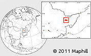 Blank Location Map of Shuangyashan Shi