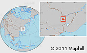 Gray Location Map of Shuangyashan Shi