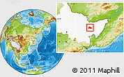Physical Location Map of Shuangyashan Shi, highlighted parent region