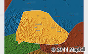 Political Map of Shuangyashan Shi, darken