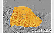Political Map of Shuangyashan Shi, desaturated