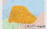 Political Map of Shuangyashan Shi, lighten