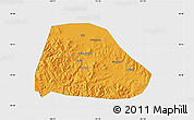 Political Map of Shuangyashan Shi, single color outside