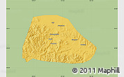 Savanna Style Map of Shuangyashan Shi, single color outside