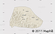 Shaded Relief Map of Shuangyashan Shi, cropped outside