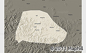 Shaded Relief Map of Shuangyashan Shi, darken