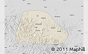 Shaded Relief Map of Shuangyashan Shi, desaturated