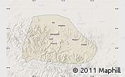 Shaded Relief Map of Shuangyashan Shi, lighten