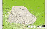 Shaded Relief Map of Shuangyashan Shi, physical outside