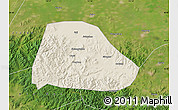 Shaded Relief Map of Shuangyashan Shi, satellite outside