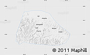 Silver Style Map of Shuangyashan Shi, single color outside