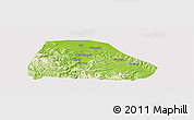 Physical Panoramic Map of Shuangyashan Shi, cropped outside