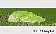 Physical Panoramic Map of Shuangyashan Shi, darken