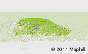 Physical Panoramic Map of Shuangyashan Shi, lighten