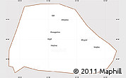 Classic Style Simple Map of Shuangyashan Shi, cropped outside