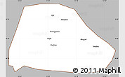 Gray Simple Map of Shuangyashan Shi, cropped outside