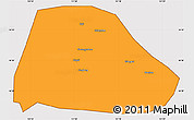 Political Simple Map of Shuangyashan Shi, cropped outside