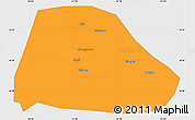 Political Simple Map of Shuangyashan Shi, single color outside