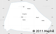 Silver Style Simple Map of Shuangyashan Shi, single color outside