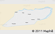 Classic Style 3D Map of Suibin, single color outside