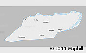 Gray 3D Map of Suibin, single color outside