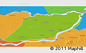 Physical 3D Map of Suibin, political outside
