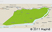 Physical 3D Map of Suibin, shaded relief outside