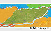 Satellite 3D Map of Suibin, political outside