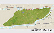 Satellite 3D Map of Suibin, shaded relief outside