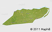 Satellite 3D Map of Suibin, single color outside