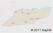 Shaded Relief 3D Map of Suibin, cropped outside