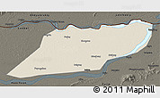 Shaded Relief 3D Map of Suibin, darken