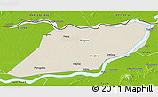 Shaded Relief 3D Map of Suibin, physical outside