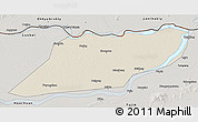 Shaded Relief 3D Map of Suibin, semi-desaturated